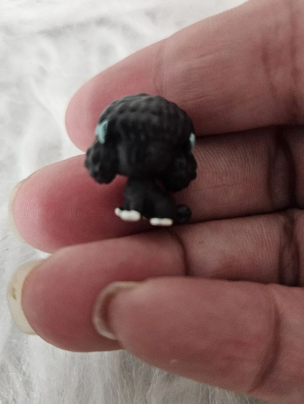Littlest Pet Shop Black & White Poodle Puppy Figurine